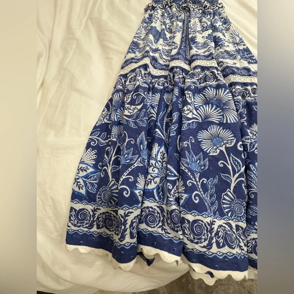 Off White Shell Garden Maxi Dress ! By Farm Rio - Picture 7 of 11